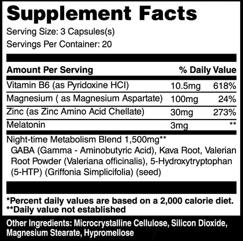 TrimPM Supplement Facts panel